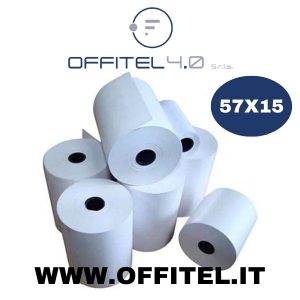ROTOLI CARTA TERMICA OMOLOGATA 57X15