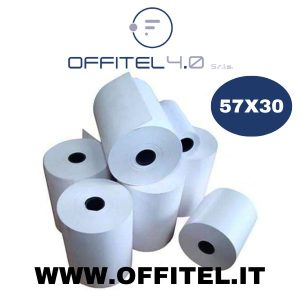ROTOLI CARTA TERMICA OMOLOGATA 57X30